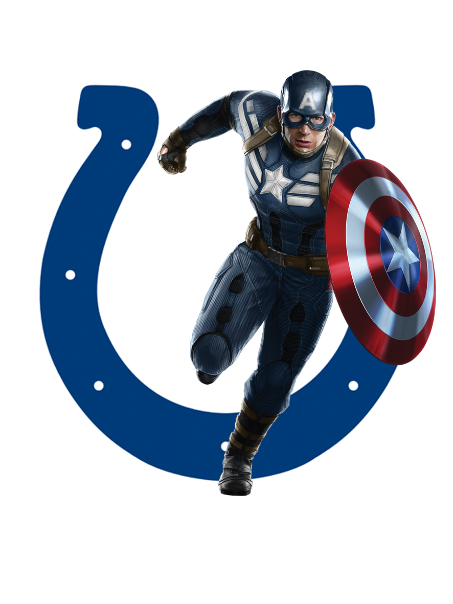 Indianapolis Colts Captain America Logo vinyl decal